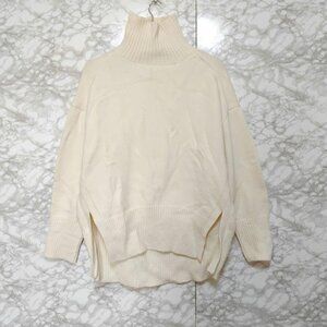 Carime High Neck Knit Sweater with Slits Size M